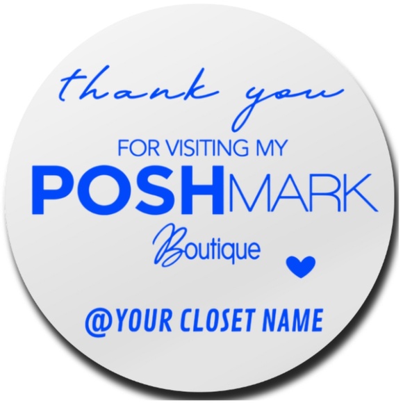 Personalized Holographic Poshmark Stickers – Add Your Closet Name! new - Picture 3 of 6